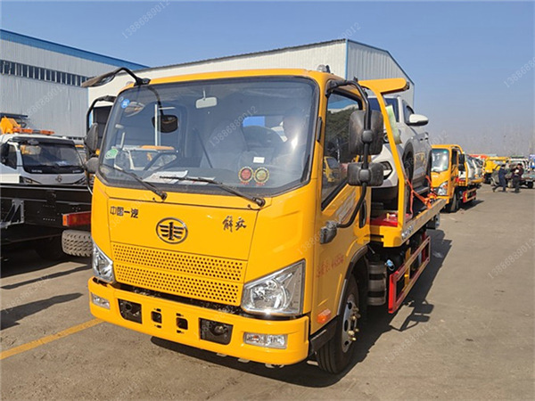 解放J6F藍牌一拖二清障車